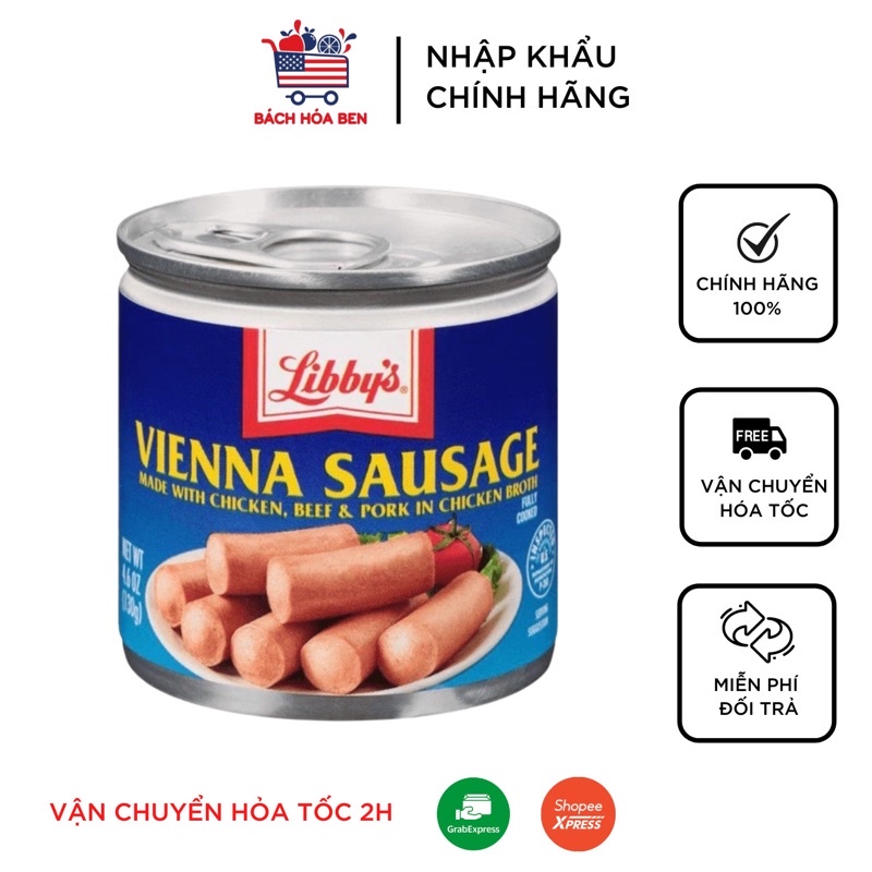[Date 2025] Xúc xích Vienna Libbys Mỹ 130g