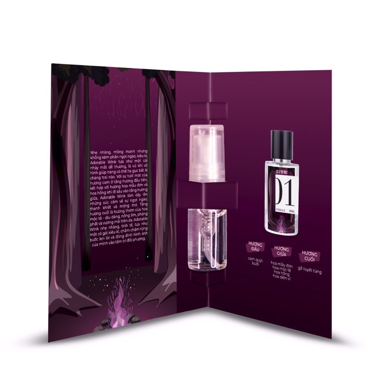 Nước hoa nữ thơm lâu chính hãng Adorable Wink Eau De Parfum chai 2ml nhỏ gọn - LOLI & THE WOLF | BigBuy360 - bigbuy360.vn