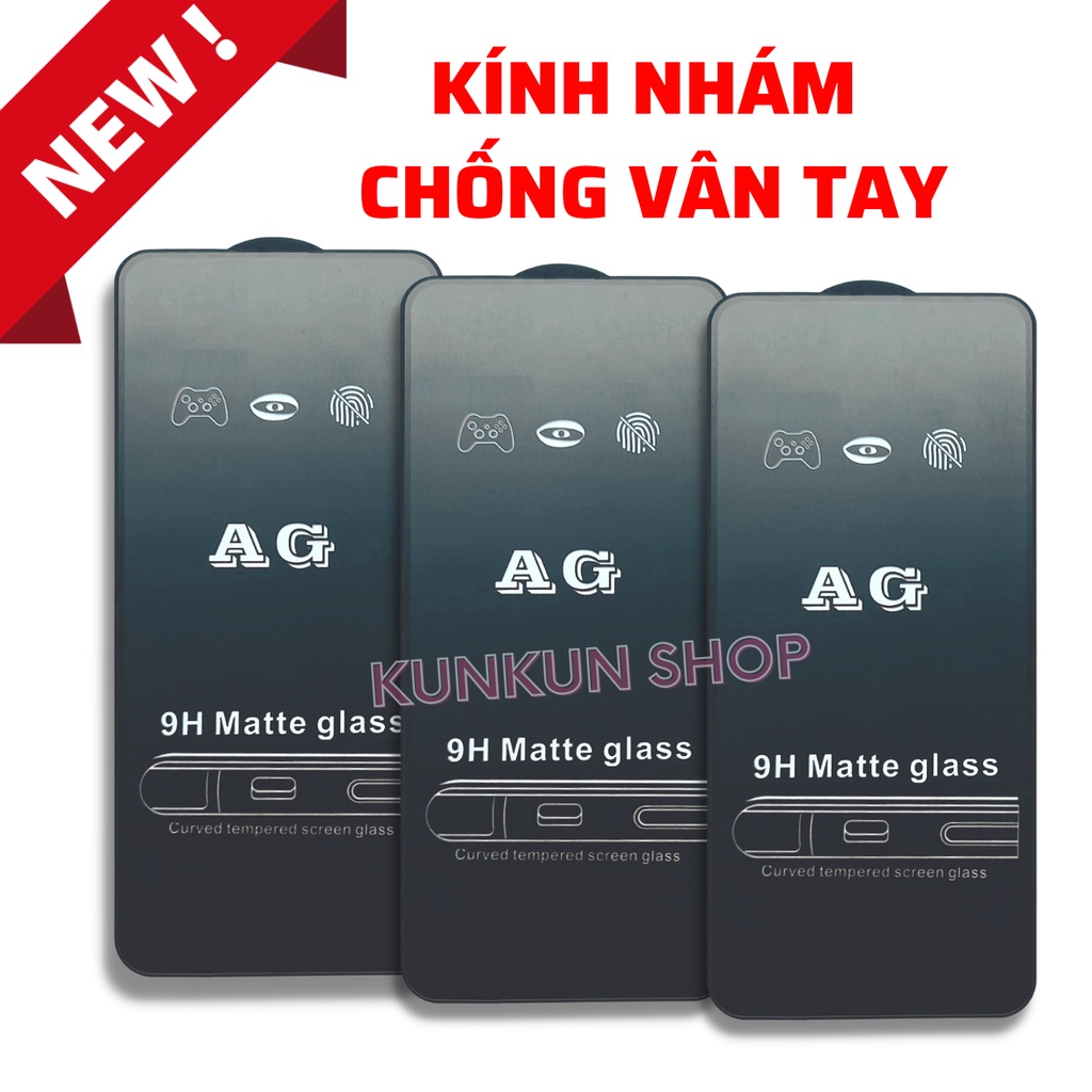 [AG Chống vân tay] Kính Cường Lực Redmi K20/K30/K30PRO/K40/K40 PRO 5G - Full màn -Nhám chống mồ hôi tay - Vuốt siêu mượt