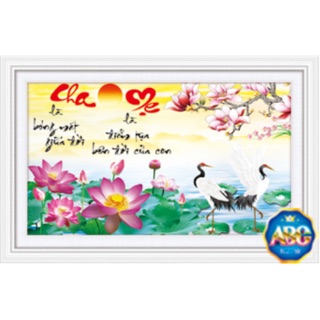 Tranh đính đá cha me đẹp rẻ 90x54cm