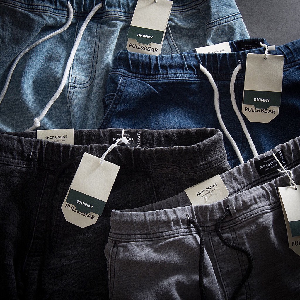 Quần short jean nam, quần sọt jean lưng thun có dây (Hình shop tự chụp) | BigBuy360 - bigbuy360.vn