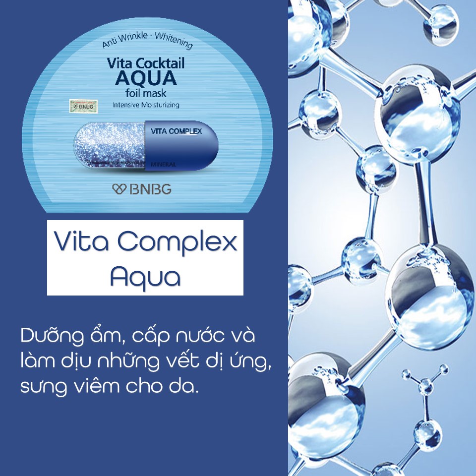Combo Mix 10 Mặt Nạ Dưỡng Da BNBG Vita Cocktail Foil Mask 30ml (Age, Aqua, Brightening)