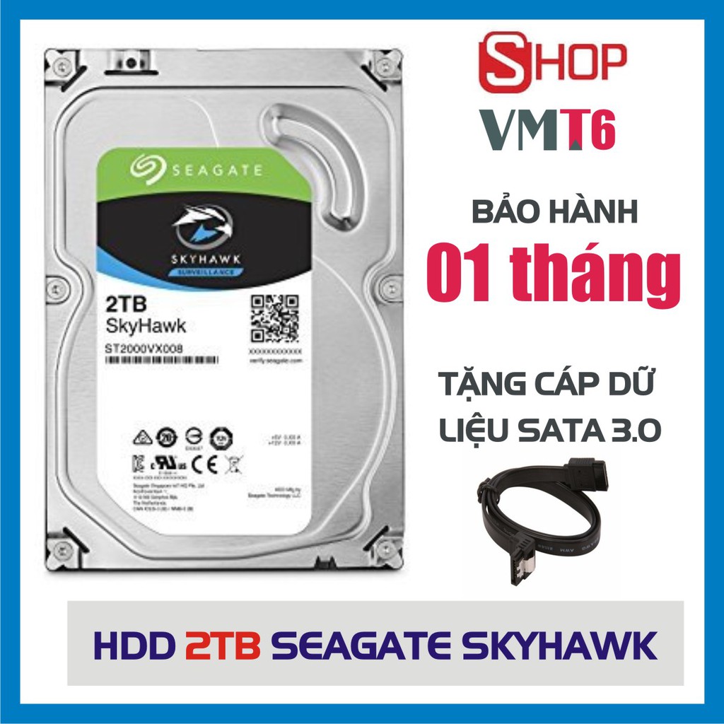 Ổ cứng HDD 1TB / 2TB /3TB / 4TB Seagate Skyhawk  3.5inch - Hàng còn mới 99%- Bảo hành 1 tháng !