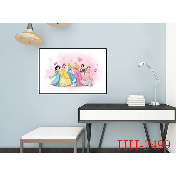 Tranh trang trang trí , tranh treo tường phòng bé gái - hình công chúa