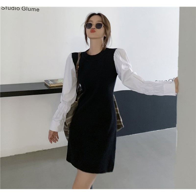 HÌNH THẬT - ĐẦM LEN TAY BỒNG XINH CHẤT TIỂU THƯ ĐẦM NỮ ĐẸP | BigBuy360 - bigbuy360.vn