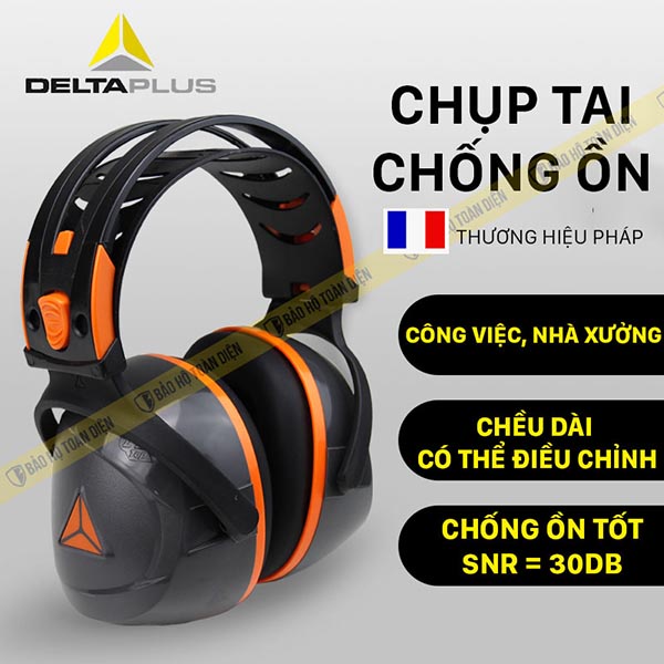 Chụp tai chống ồn Deltaplus Interlagos chụp tai chính hãng siêu rẻ