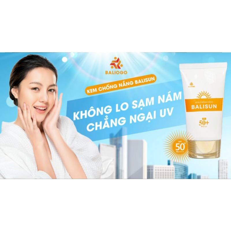 KEM CHỐNG NẮNG BALISUN SPF50+ PA+++ ngăn tia UV không lo sạm nám 50g.