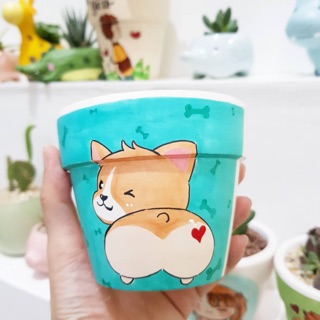 Combo 5 chậu đất nung vẽ hình bất kỳ