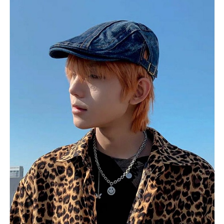 Mũ beret jean nón bê rê lưỡi trai nam nữ