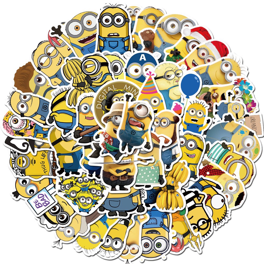 J· Bộ Hình Dán Chống Thấm Minions, 50 tờ/bộ