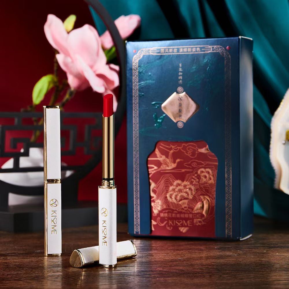 Set 2 son môi GDTIMA nhung lì thiết kế dạng ống dài chống thấm nước không phai màu