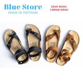 Dép da xỏ ngón Briken Bioline, xăng đan quai hậu cao cổ êm chân cá tính đi thường, du lịch - Blue Store mã D16