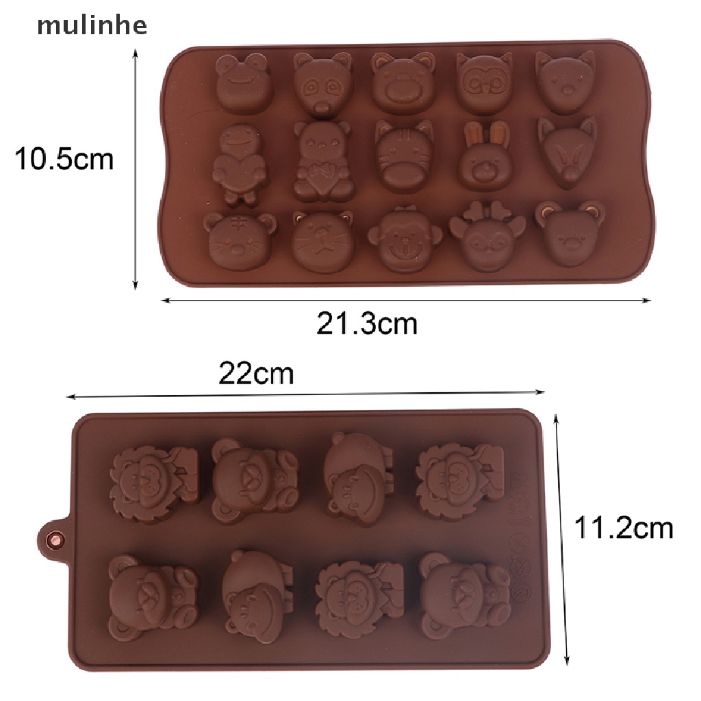 1 Khuôn Silicon Làm Bánh Kẹo 15 Lỗ Hình Sư Tử Hoạt Hình Dễ Thương