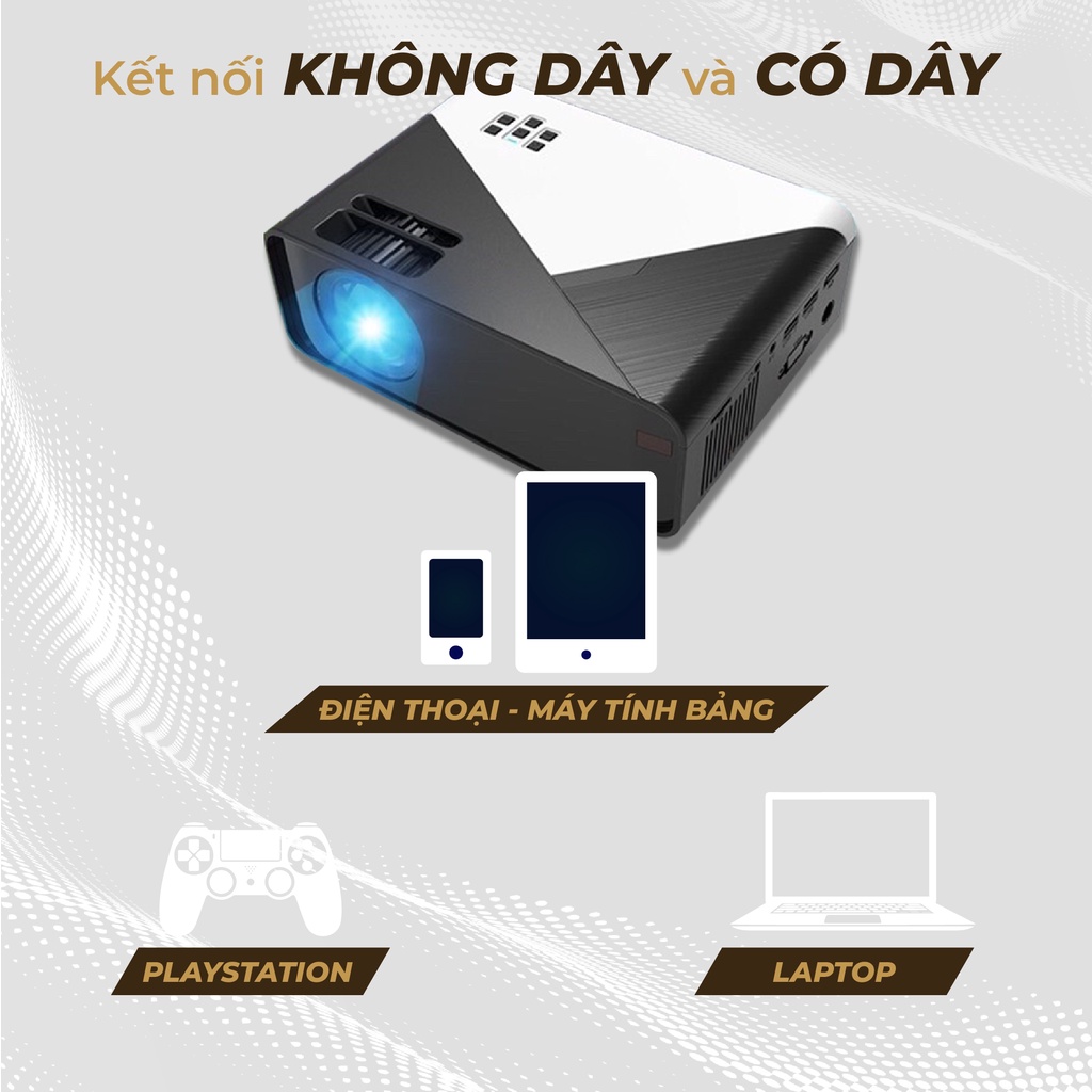 Máy chiếu X5 PRO, EXTREME xem phim sắc nét, Máy chiếu mini FULLHD, phù hợp nhu cầu gia đình, xem phim, bóng đá, giải trí