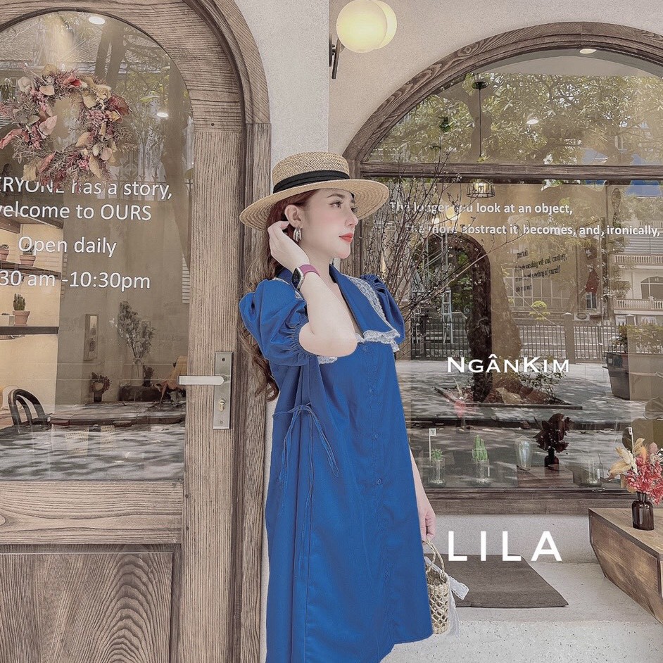 Váy sơ mi dáng suông cổ v viền ren - mã A004 - Thời trang thiết kế | BigBuy360 - bigbuy360.vn