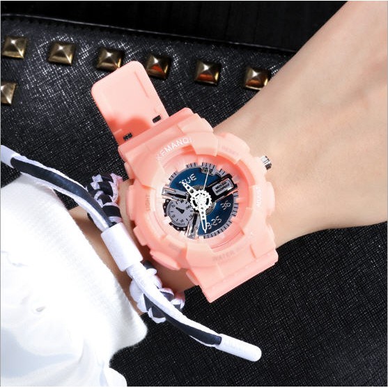 Đồng hồ nữ xanh matcha Candycat mẫu chạy kim màn hình giả điện tử S98 | WebRaoVat - webraovat.net.vn