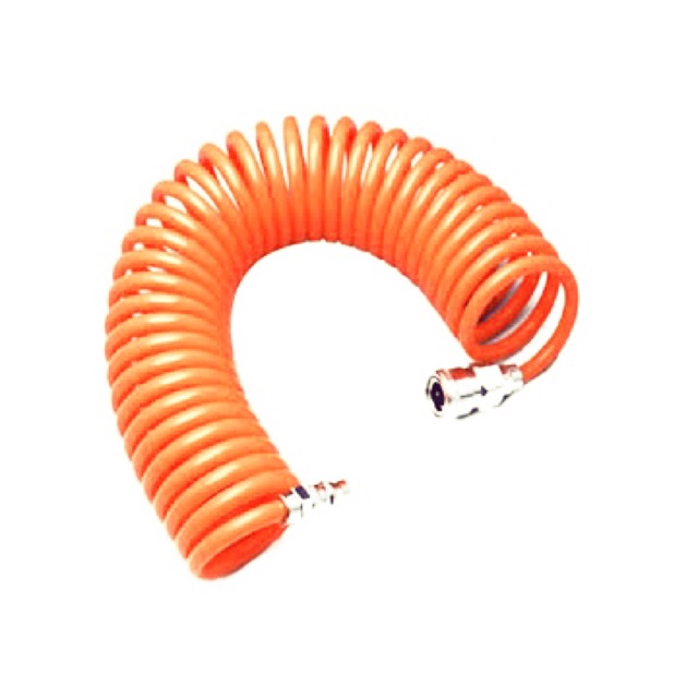 Dây xoắn dẫn khí nén 6m,9m,12m,15m Cam-Trắng đẹp