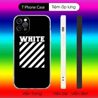 Ốp lưng biểu tượng off-white nền đen mềm mại đủ dòng ip TPHONE CASE OFFPOD00009