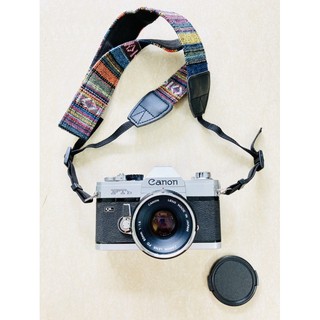 Máy ảnh film Canon FTb + lens Canon 50mm f1.8 bản Crom ngàm FD