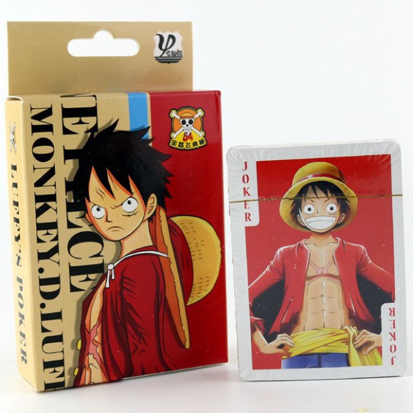 [CÓ SẴN[ Bộ bài tú lơ khơ One Piece, luffy, naruto, rozo, choper cao cấp 54 lá giá rẻ