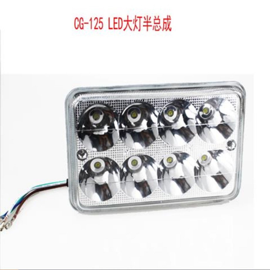 Đèn pha led điều chỉnh xe máy CG125 siêu sáng 12V-80V 8 hạt phụ kiện <