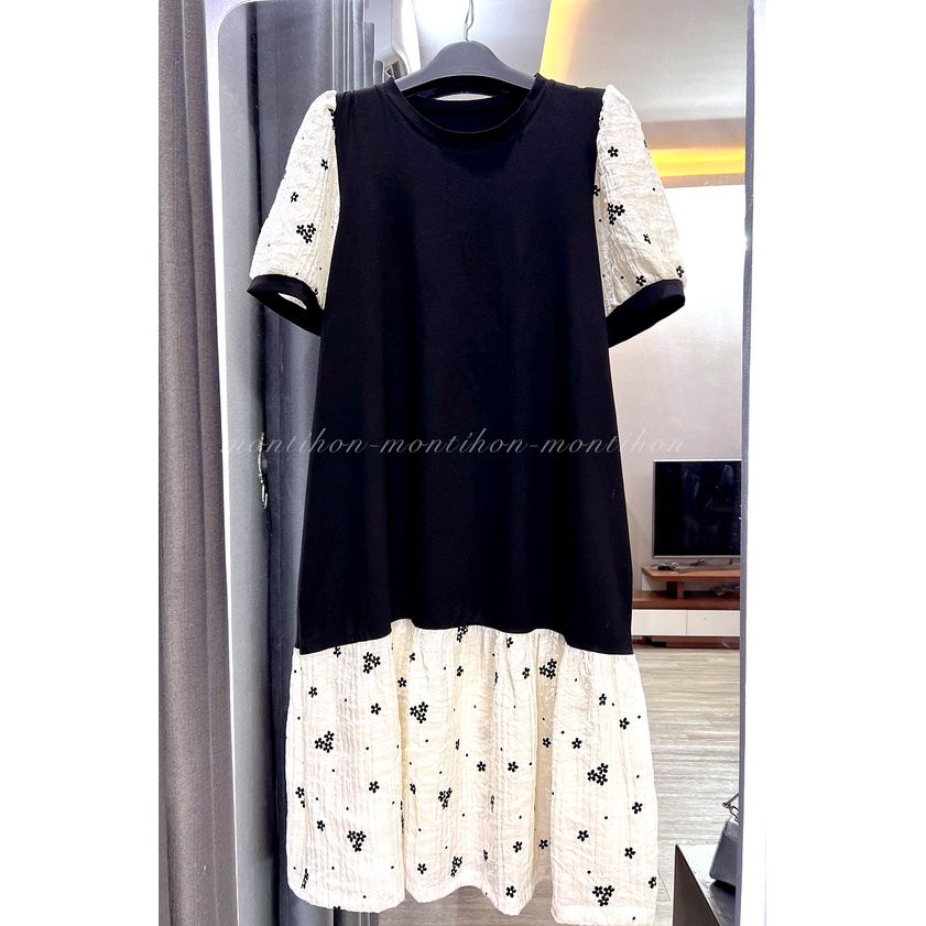 Váy Bầu mùa hè chất cotton mát - co giãn | Đầm Bầu thiết kế montíhon - Đủ size S/M/L