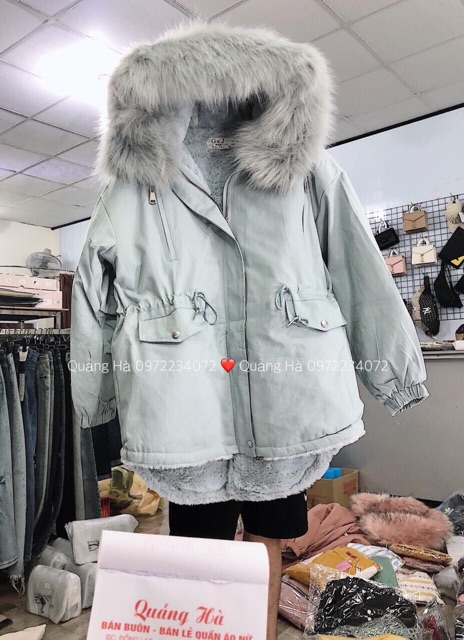 XẢ HÀNG SALE SÓC Áo khoác parka kaki mũ lông hàng chuẩn loại 1 freesize | BigBuy360 - bigbuy360.vn