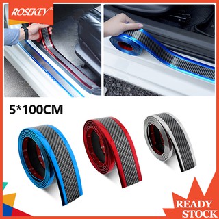 5CM Car Sticker 5D 6D Carbon Fiber Universal Styling Car Door Sill Protector Car Bumper Front Rear Guard Protector CB006