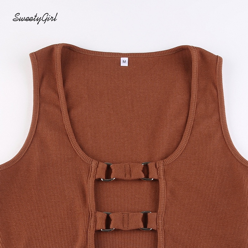 Áo Không Tay Cổ Chữ V Cài Khóa Kim Loại Thời Trang Dành Cho Nữ 2022