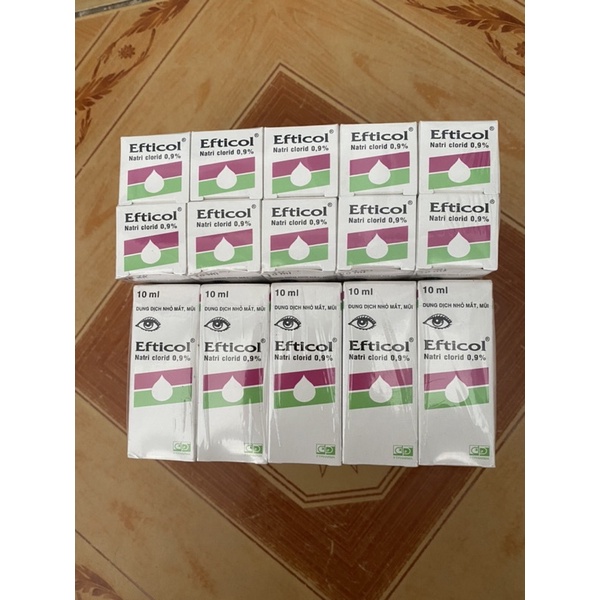 Nước muối sinh lí nhỏ mắt mũi Efticol