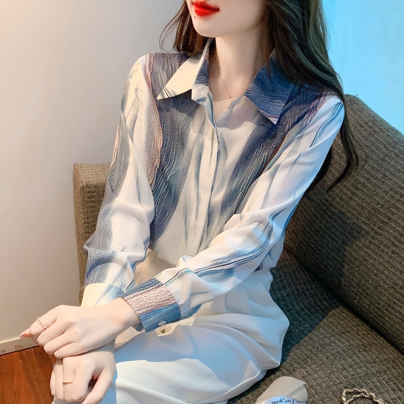 Áo Sơ Mi Nữ Tay Dài Cát Chảy Nhiều Màu Thời Trang