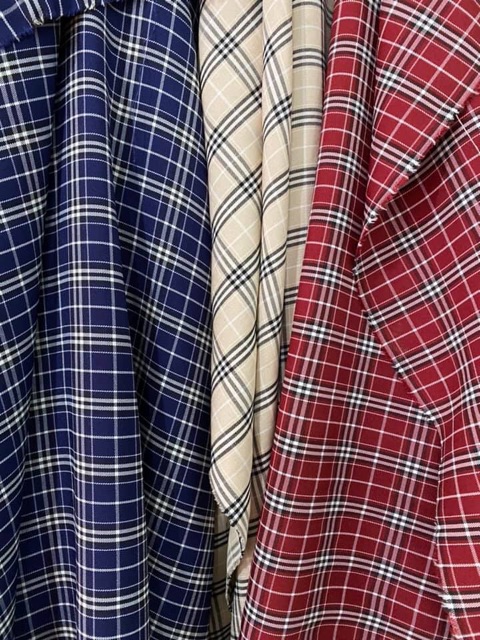 V142-VẢI TWILL CAO CẤP CARO MAY ĐỒ CHO DOLL, OBITSU/ DIY, HANDMADE, QUILTING..