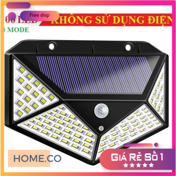 Đèn năng lượng mặt trời solar 100LED 40 led siêu sáng cảm biến ánh sáng và chuyển động