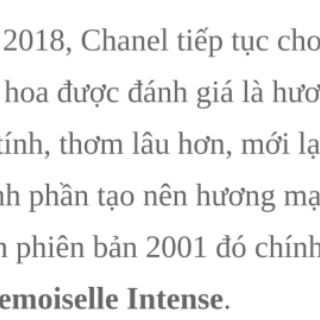 Nước hoa COCO INTENSE/MADEMOI.../N5/COCO ĐEN