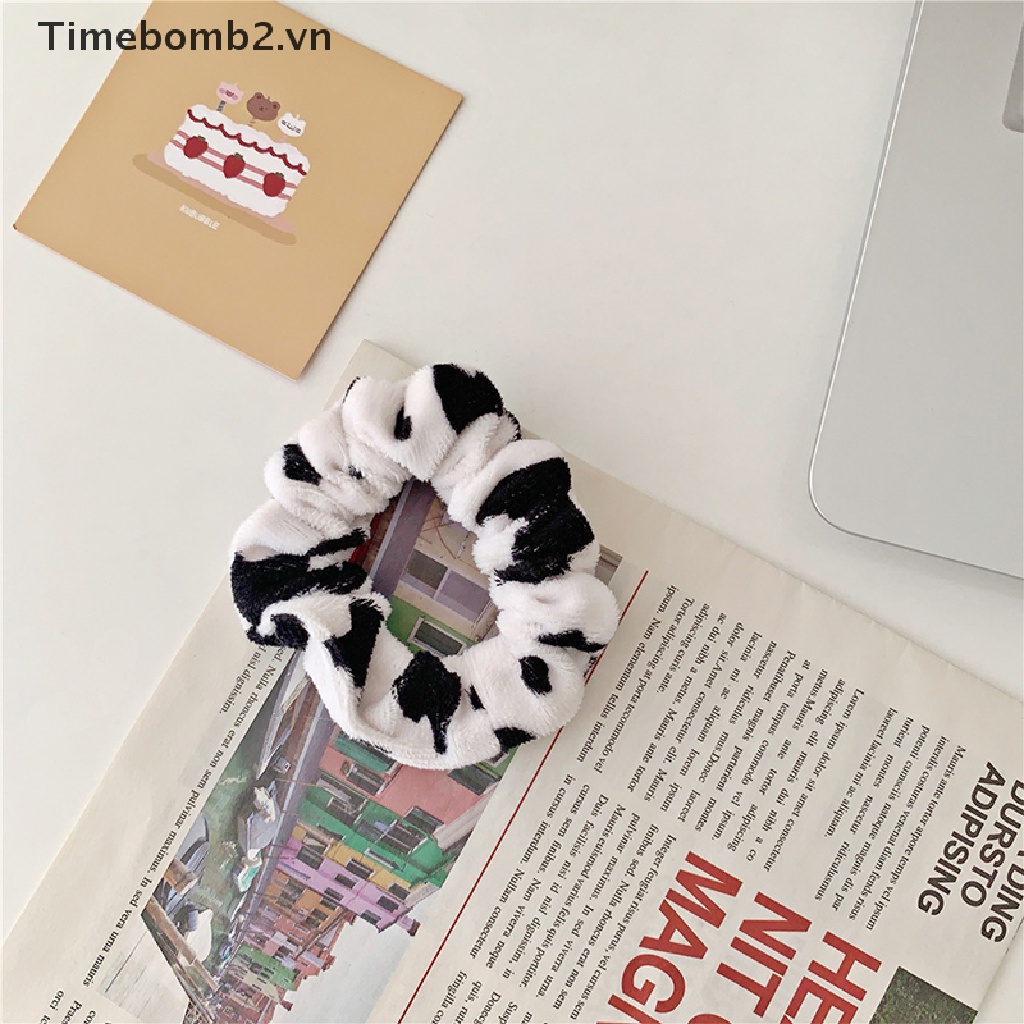 Set 2 Dây Cột Tóc Vải Nhung Co Giãn Đáng Yêu