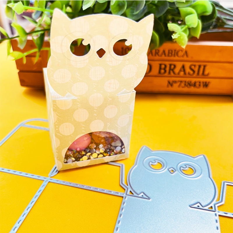 Khuôn Cắt Giấy Kim Loại Hình Cú 3D Dễ Thương