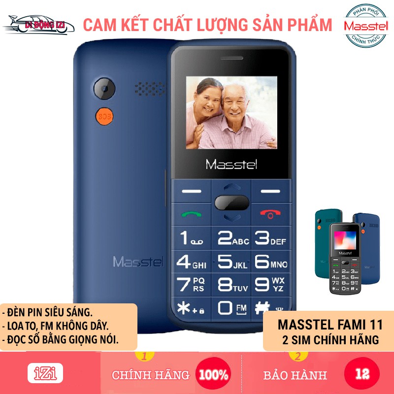 Điện Thoại Người Già Masstel Fami 11 - Loa To, FM Không Dây, Đọc Số Bằng Giọng Nói,... [CHÍNH HÃNG] | BigBuy360 - bigbuy360.vn