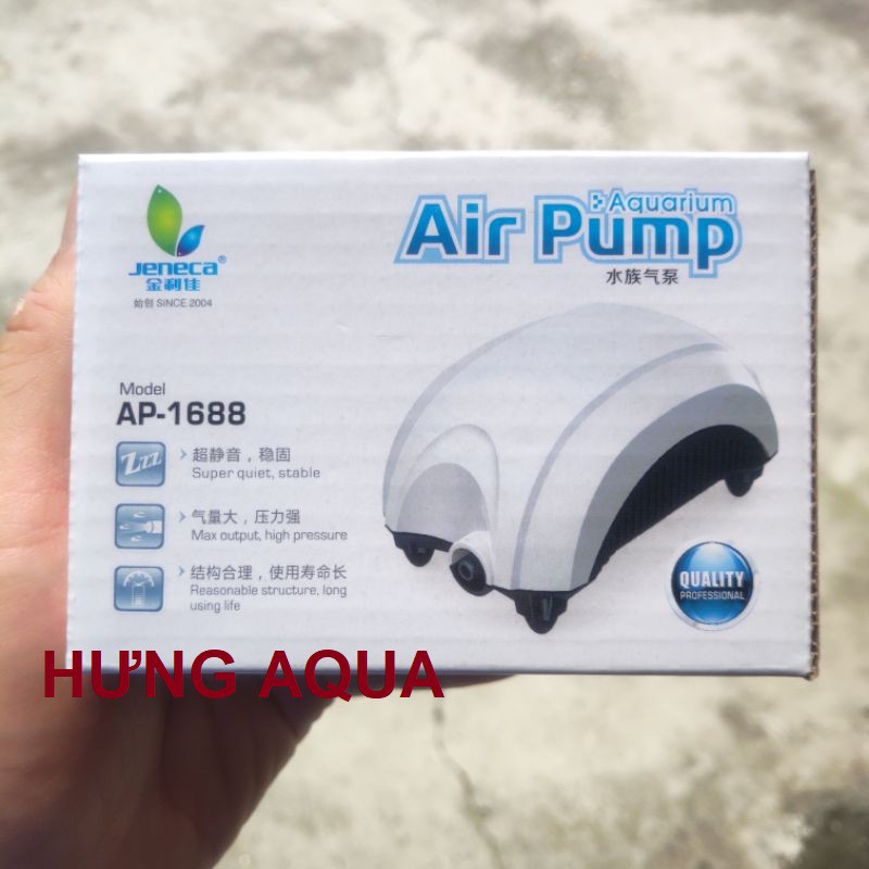 Máy sủi oxy - Sủi oxy cho bể cá Jeneca AP-1688/AP-910 và AP-980/AP-2688A chạy êm, tiết kiệm điện (chính hãng)