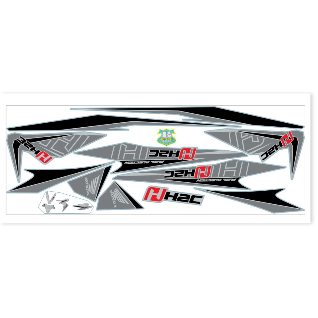 ( Quí khách vui lòng mang ra tiệm cho thợ dán ) Tem vario 150 H2C xám bạc