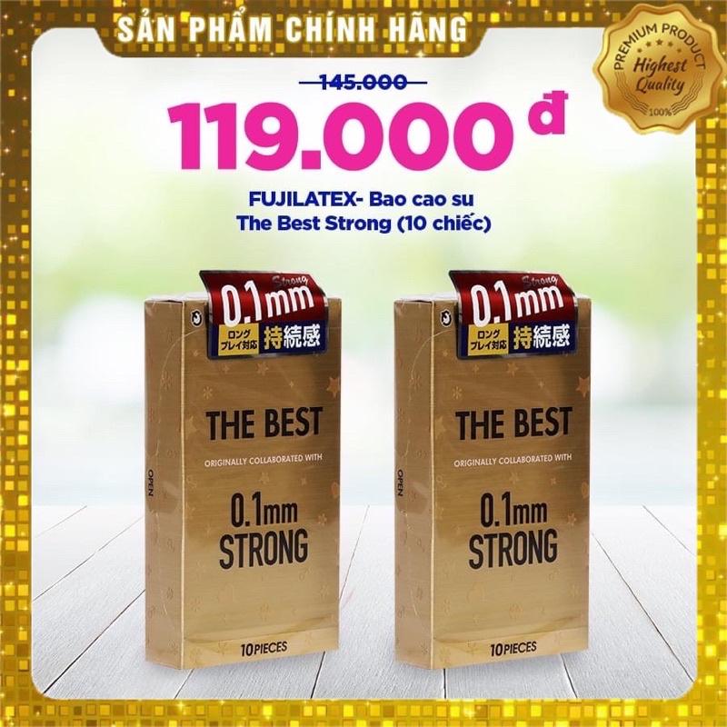 Bao cao su The Best Strong (10 chiếc)-[SAKUKO-Hàng Nhật Nội Địa]