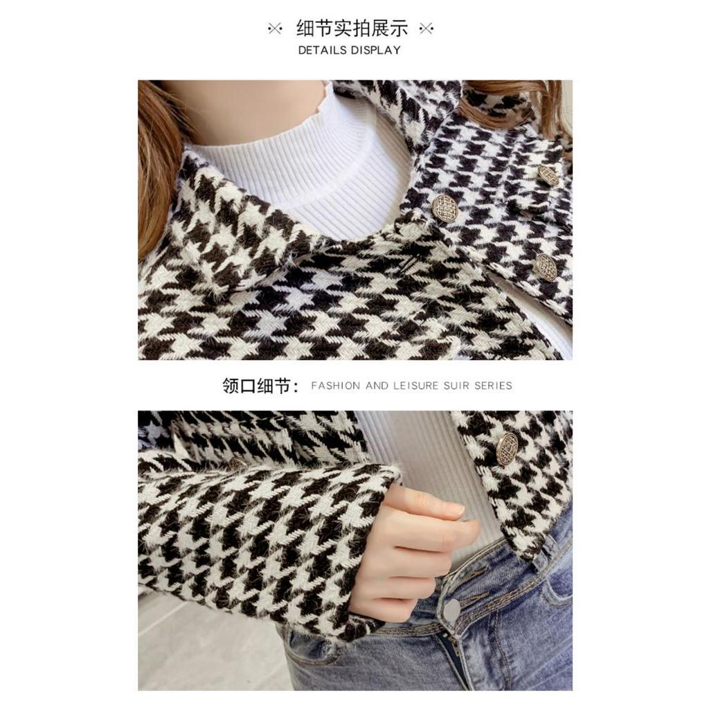 Salty&Sweet store  Áo dạ tweed áo_khoác áo khoác dù Phong cách Hàn Quốc 2023 NEW