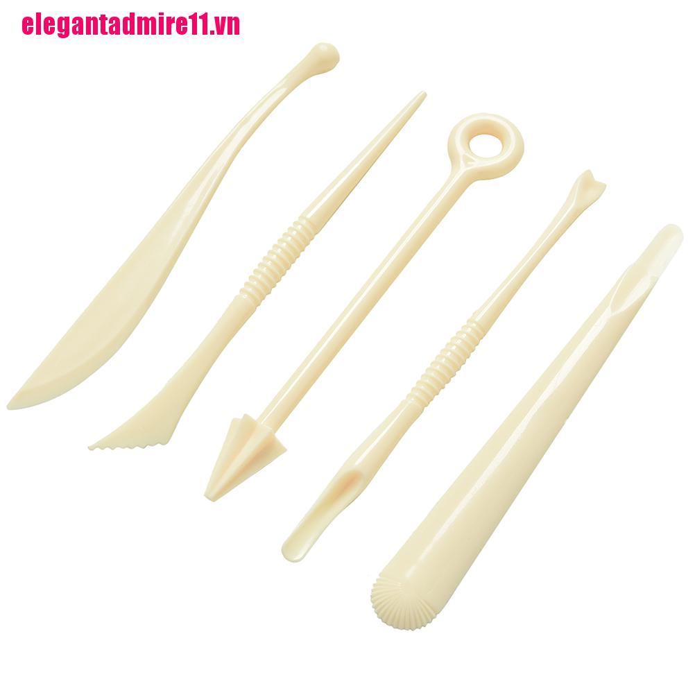 ELE 1 Set 5 Pcs Polymer Clay Tools Polyform Sculpey Plastic Tools Set For Shaping