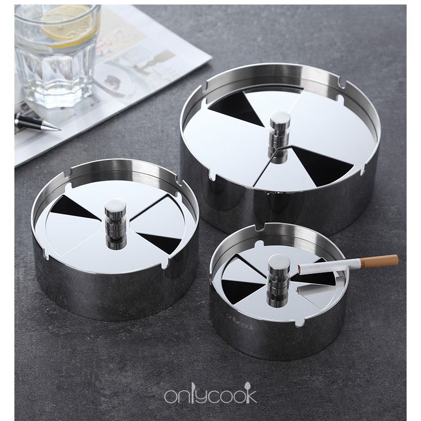 Dụng cụ gạt tàn thuốc lá inox chống gió đa chức năng cao cấp Onlycook kích thước 10x4cm 468g