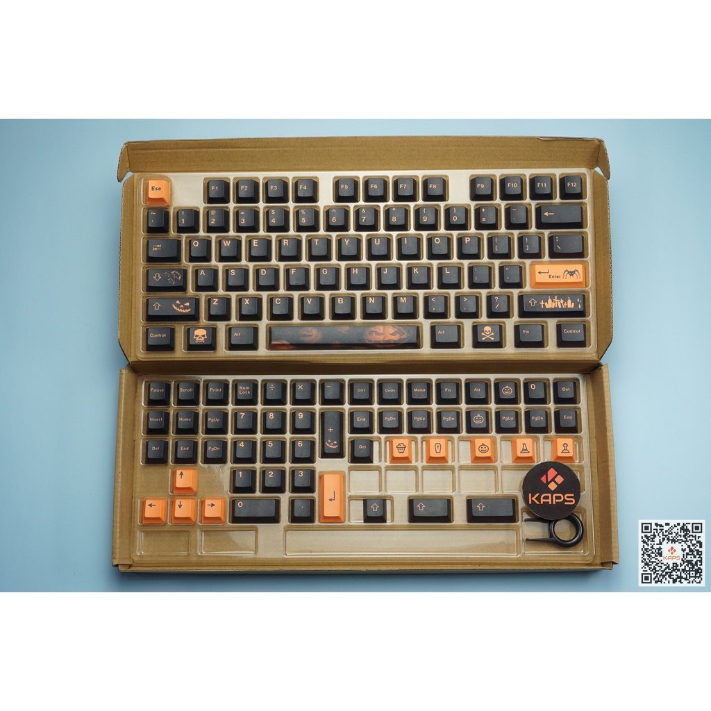 Keycap Halloween - profile CHERRY - 129 nút - keycap PBT - Dyesub - Dành cho bàn phím cơ Leopold, IKBC, Edra, RK, Dareu