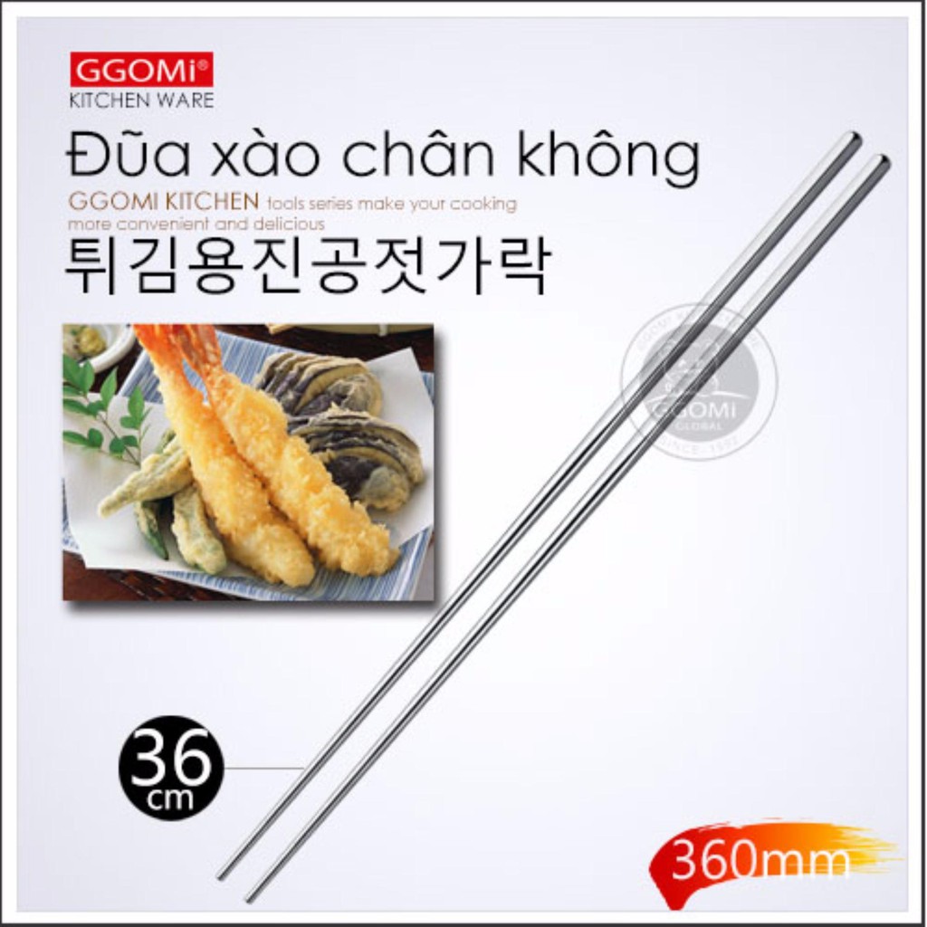 Đũa xào inox GGomi công nghệ chân không GG678 - Hàng nhập khẩu Hàn Quốc