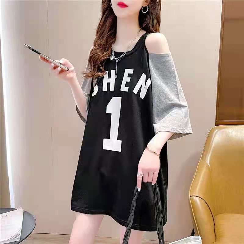 Áo Thun Nữ Ngắn Tay Hở Vai Thời Trang Hàn Quốc Mới