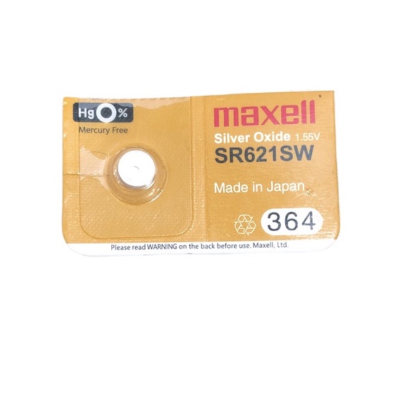 Viên pin Maxell SR621SW 364 LR621 SR621 164 AG1 G1 Nhật Bản