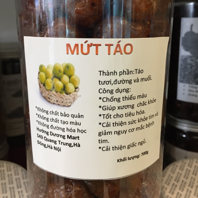 Mứt táo hộp 700g (tự làm )