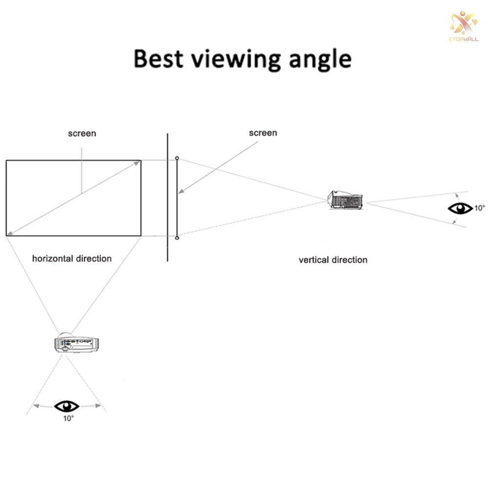 Màn Hình Máy Chiếu Treo Tường 100 '' Hd 16: 9 100 Inch