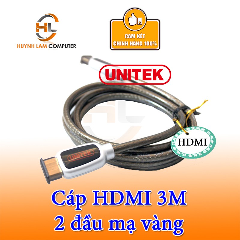 Cáp HDMI to HDMI 3m Unitek Y-C114A 1.4 - 3D